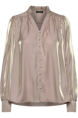 Bruuns Bazaar Kassianibbharrietta Shirt Tops Blouses Long-sleeved Beige