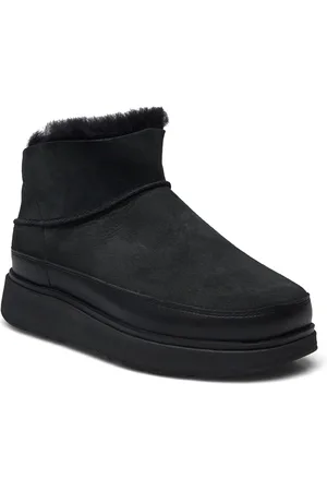 FitFlop Gen-Ff Ultra-Mini Double-Faced Shearling Boots Shoes Teddy Boots Black