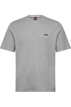 HUGO BOSS Waffle T-Shirt Tops T-Kortærmet Skjorte Grey