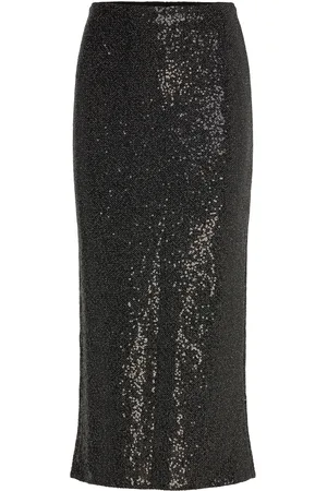 Benetton Skirt Skirts Maxi Skirts Black