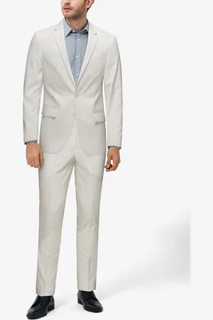 Lindbergh Plain Mens Suit - Normal Length Habit White