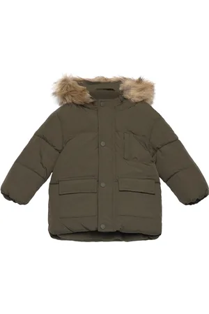 MANGO Fleece-Lined Quilted Anorak Outerwear Jackets & Coats Winter Jackets Green