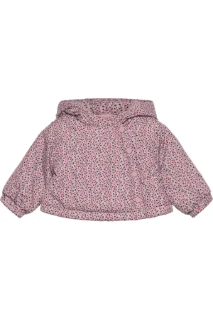 MANGO Flowers Print Quilted Anorak Outerwear Jackets & Coats Anoraks Pink