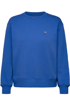 GANT Shield C-Neck Sweat Tops Sweatshirts & Hoodies Sweatshirts Blue