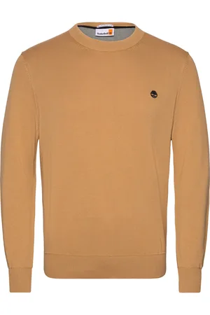 Timberland Cotton Yd Sweater Designers Knitwear Round Necks Beige