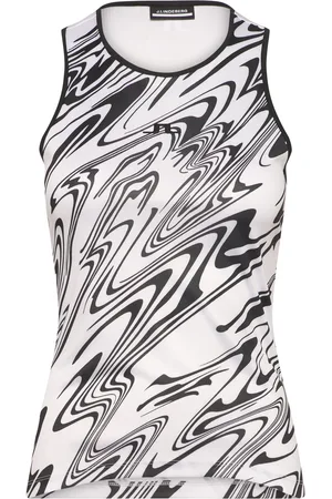 J Lindeberg Delia Printed Tank Top Sport Women Sport Clothing Sports Tops & T-shirts Sport Tank Tops White