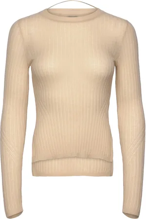 HUGO BOSS C_Fennona Tops Knitwear Jumpers Cream