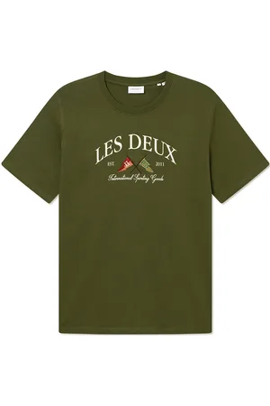 Les Deux Ivy League T-Shirt Tops T-Kortærmet Skjorte Green