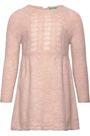 Benetton Dress Dresses & Skirts Dresses Casual Dresses Long-sleeved Casual Dresses Pink