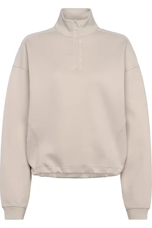 J Lindeberg Elin Zip Sweatshirt Sport Women Sport Clothing Sport Sweatshirts & Hoodies Cream