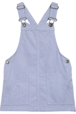 MANGO Corduroy Pinafore With Pockets Bottoms Dungarees Blue