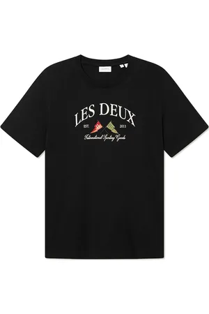 Les Deux Ivy League T-Shirt Tops T-Kortærmet Skjorte Black