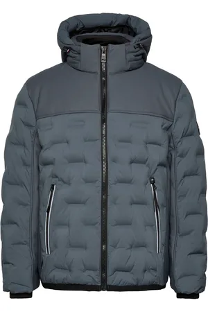 TOM TAILOR Hybrid Puffer Jacket Foret Jakke Blue