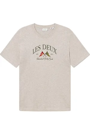 Les Deux Ivy League T-Shirt Tops T-Kortærmet Skjorte Beige
