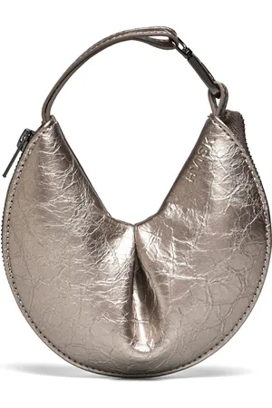Hvisk Cookie Shiny Structure Bags Top Handle Bags Silver