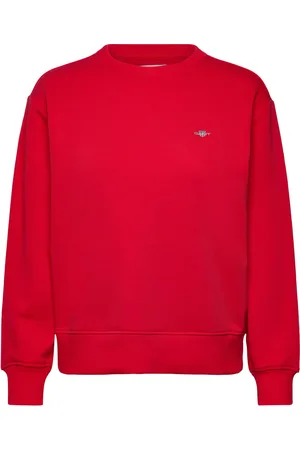 GANT Shield C-Neck Sweat Tops Sweatshirts & Hoodies Sweatshirts Red