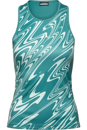J Lindeberg Delia Printed Tank Top Sport Women Sport Clothing Sports Tops & T-shirts Sport Tank Tops Blue