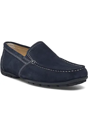 Geox U M R V Loafers Flade Sko Blue