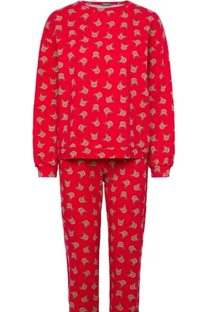 Benetton Pyjama(Sweater+Trous Pyjamas Nattøj Red