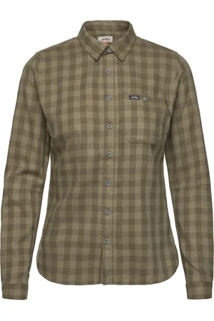 Lundhags Ekren Ws Ls Shirt Sport Women Sport Clothing Sports Tops & T-shirts Sport Shirts Khaki Green