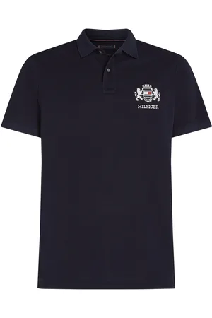 Tommy Hilfiger Icon Graphic Reg Polo Tops Polos Short-sleeved Navy