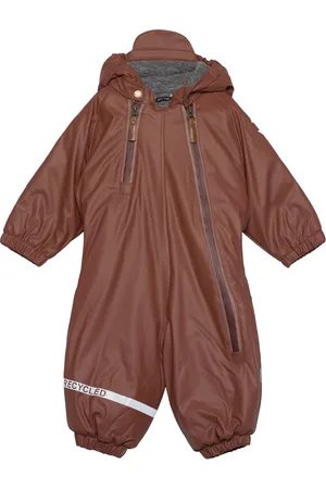 Mikk-Line Pu Snow Suit 2 Zip Recycled Outerwear Coveralls Snow-ski Coveralls & Sets Brown