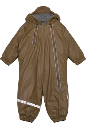 Mikk-Line Pu Snow Suit 2 Zip Recycled Outerwear Coveralls Snow-ski Coveralls & Sets Khaki Green