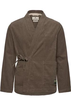 Anerkjendt Akjesper Cord Kimono Tops Overshirts Khaki Green