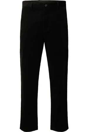 SELECTED Slhregular-Bowie Corduroy Trs Ex Bottoms Trousers Formal Black