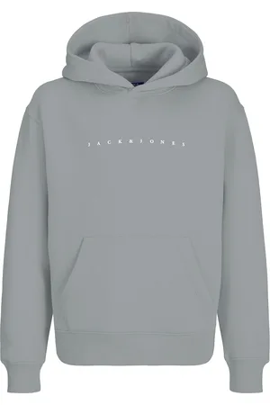 JACK & JONES Jjestar Jj Sweat Hood Noos Jnr Tops Sweatshirts & Hoodies Hoodies Grey Jack & J S