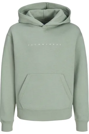 JACK & JONES Jjestar Jj Sweat Hood Noos Jnr Tops Sweatshirts & Hoodies Hoodies Green Jack & J S