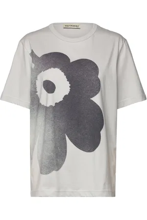 Marimekko Vihne Unikko Placement Tops T-shirts & Tops Short-sleeved Grey
