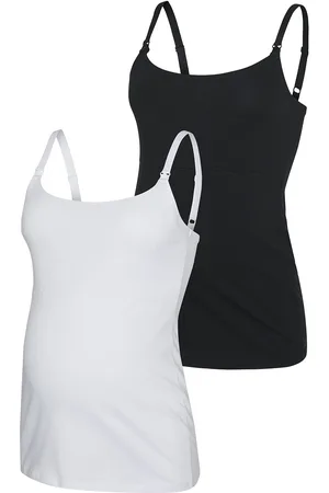 Mama;licious Mlkerrie Strap Jrs Top 2F 2-P Noos Tops T-shirts Sleeveless Black