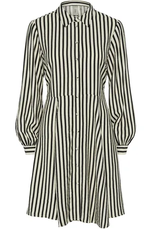 Y.A.S Kaya Ls Shirt Dress S. Noos Kort Kjole Beige