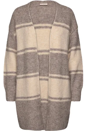 Freequent Fqlouisa-Cardigan Tops Knitwear Cardigans Beige