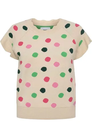 Numph Nubagatha Ss Pullover Tops Knitwear Jumpers Beige