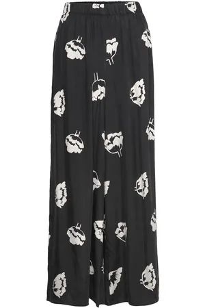 Marimekko Eranto Myski Bottoms Trousers Wide Leg Black