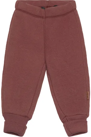 Mikk-Line Wool Pants Outerwear Fleece Outerwear Fleece Trousers Burgundy