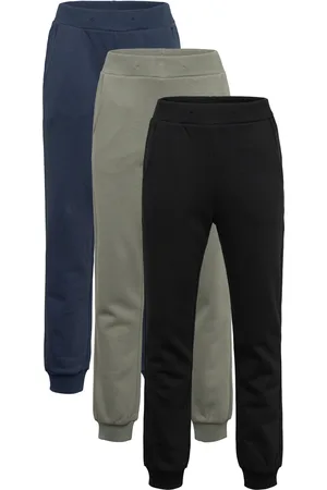 Lindex Trousers Basic 3 Pack Bottoms Sweatpants Navy