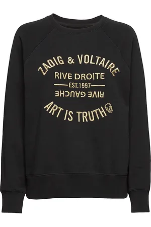 Zadig & Voltaire Upper Blason Brode Designers Sweatshirts & Hoodies Sweatshirts Black