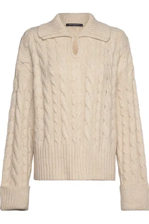 French Connection Kyla Sparkle Ls Jumper Tops Knitwear Jumpers Cream