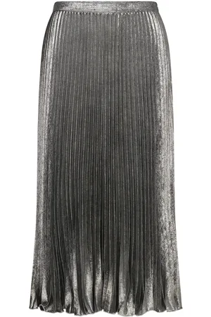 Benetton Skirt Skirts Knee-length & Midi Skirts Silver