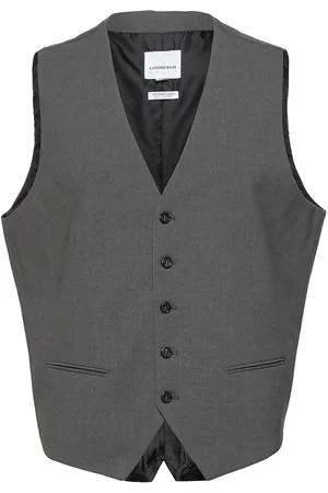 Lindbergh Mens Waistcoat For Suit Habitvest Grey