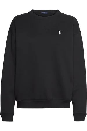 Ralph Lauren Fleece Crewneck Sweatshirt Tops Sweatshirts & Hoodies Sweatshirts Black