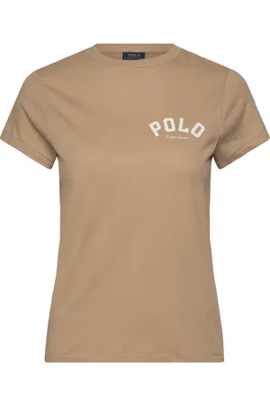 Ralph Lauren Logo Cotton Jersey Crewneck Tee Tops T-shirts & Tops Short-sleeved Khaki Green