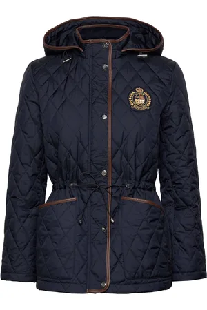 Ralph Lauren Crest-Patch Quilted Hooded Jacket Quiltet Jakke Navy