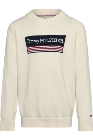 Tommy Hilfiger Monotype 1985 Reg Sweater Tops Sweatshirts & Hoodies Sweatshirts Cream