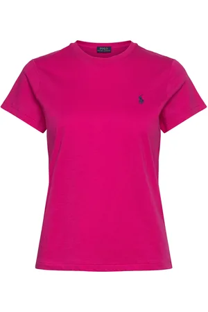 Ralph Lauren Cotton Jersey Crewneck Tee Tops T-shirts & Tops Short-sleeved Pink