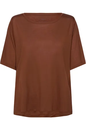 Mads Norgaard Tence Morty Tee Tops T-shirts & Tops Short-sleeved Brown