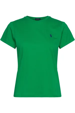 Ralph Lauren Cotton Jersey Crewneck Tee Tops T-shirts & Tops Short-sleeved Green